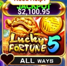 Lucky Fortune 5 as it appears in the Golden Dragon lobby