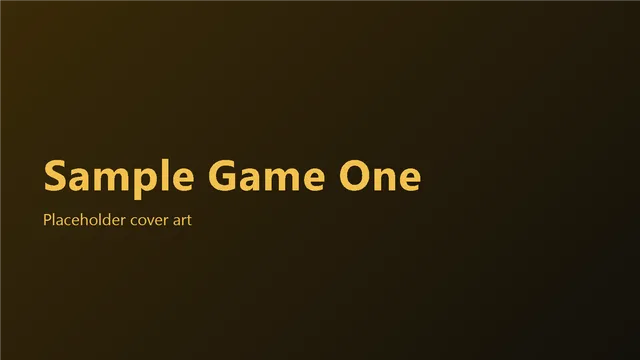 Placeholder cover art for Sample Game One